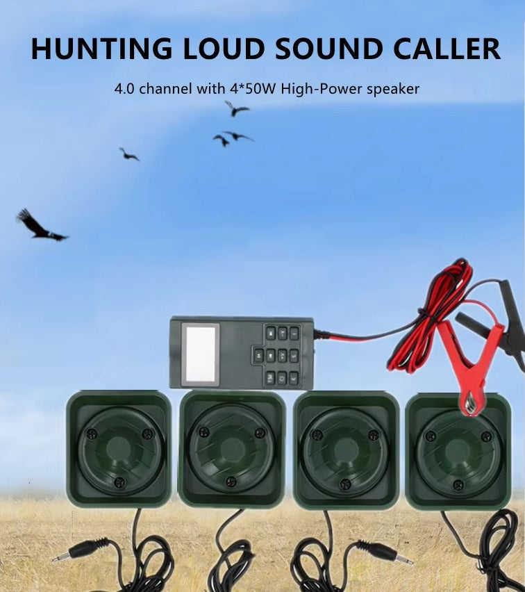 4 Channels Bird Caller Hunt Decoys for Goose Bird Hunting Calling Mp3 Device with 4pcs Speakers