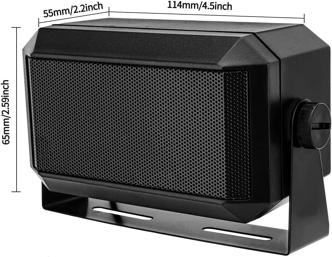 Rectangular External Communications Speaker/CB Radio Speaker for Ham Radio, External Scanners for All 3.5mm Audio Plug CB Radios and Mobile Radio