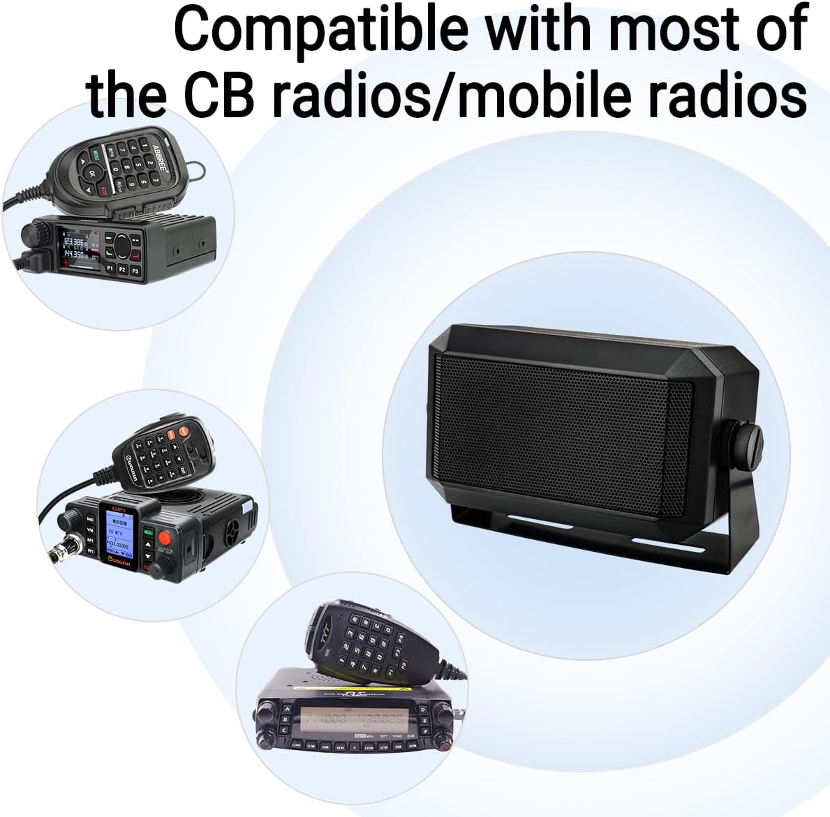 Rectangular External Communications Speaker/CB Radio Speaker for Ham Radio, External Scanners for All 3.5mm Audio Plug CB Radios and Mobile Radio