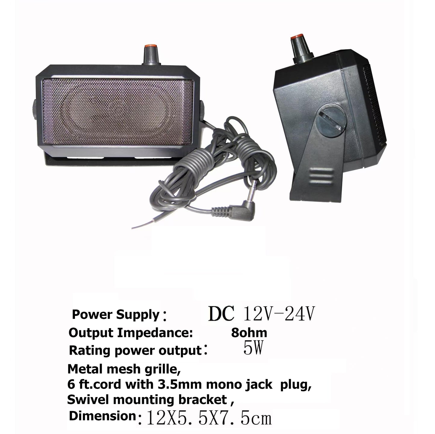 Amplified Speaker For CB Mobile Radio External Speaker with Built-In Amplifier For Mobile Communication