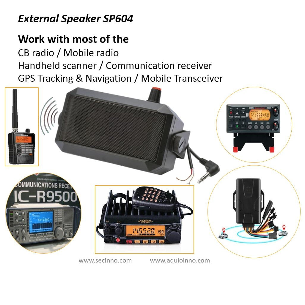 Amplified Speaker For CB Mobile Radio External Speaker with Built-In Amplifier For Mobile Communication