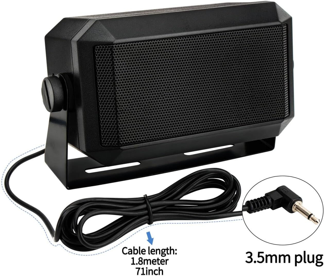 Rectangular External Communications Speaker/CB Radio Speaker for Ham Radio, External Scanners for All 3.5mm Audio Plug CB Radios and Mobile Radio